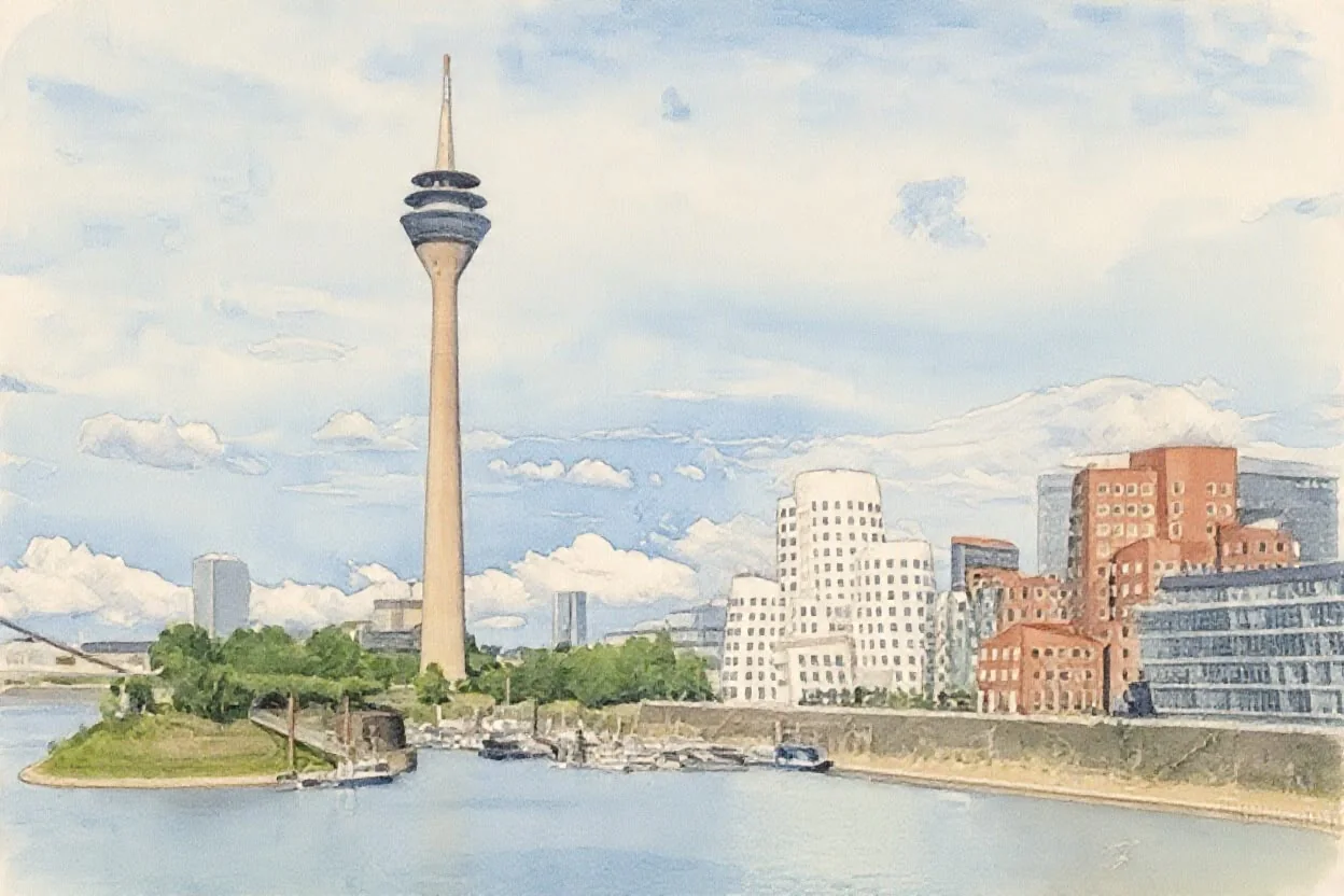 Düsseldorf mit Rheinturm